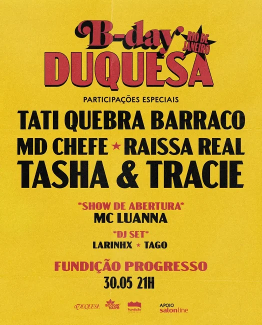 Duquesa revela line-up completo do B-Day Rio de Janeiro