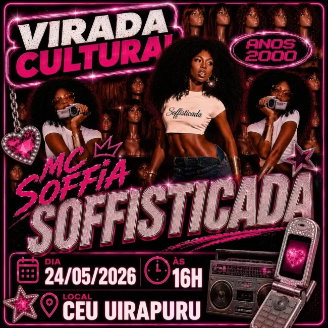 MC Soffia retorna ao CEU Uirapuru para show na Virada Cultural 2026